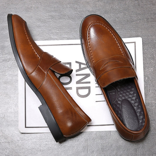 Zapatos de Cuero Casual Británicos Puntiagudos para Hombre - Image 4