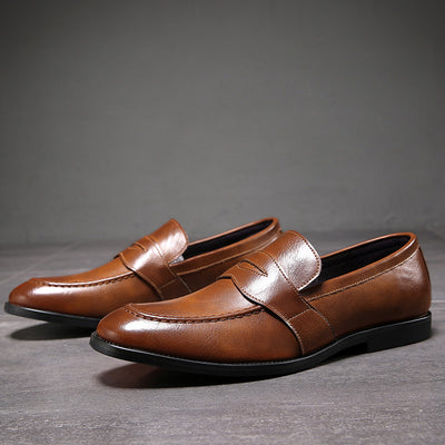 Zapatos de Cuero Casual Británicos Puntiagudos para Hombre - Image 6