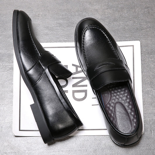 Zapatos de Cuero Casual Británicos Puntiagudos para Hombre - Image 9