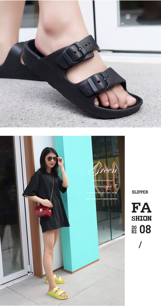 Sandalias y Pantuflas Hombre Talla Grande Blancas para Pareja - Zapatos de Playa - Image 13