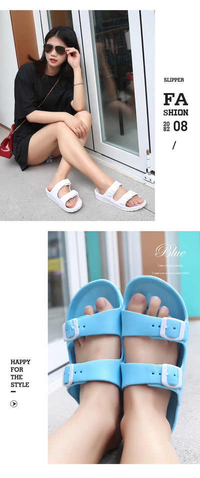 Sandalias y Pantuflas Hombre Talla Grande Blancas para Pareja - Zapatos de Playa - Image 16