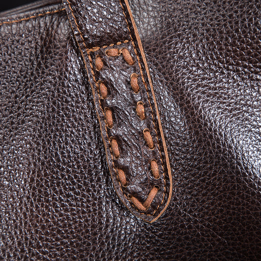Bolso de Cuero Genuino Textura Lichi - Bolsa de Hombro Elegante - Image 18
