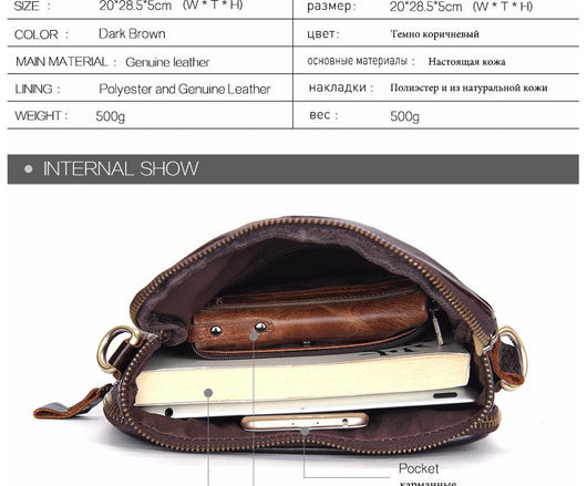 Bolso Mensajero de Cuero para Hombre - Image 8