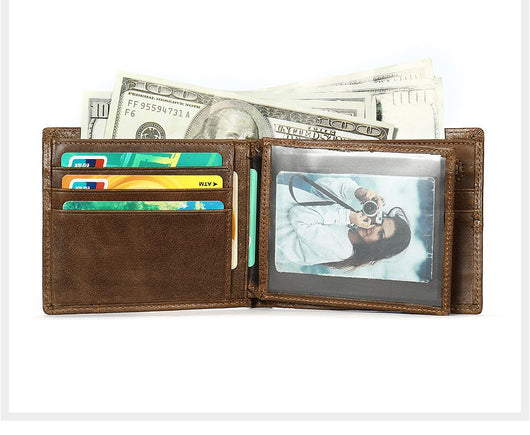 Billetera Corta de Cuero Genuino para Hombre - Portacédulas y Tarjetas - Image 6