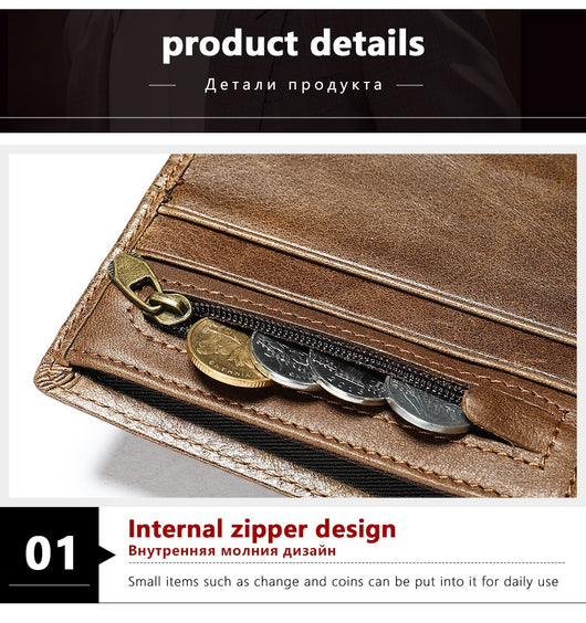 Billetera Corta de Cuero Genuino para Hombre - Portacédulas y Tarjetas - Image 7