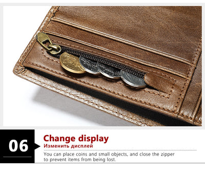 Billetera Corta de Cuero Genuino para Hombre - Portacédulas y Tarjetas - Image 12