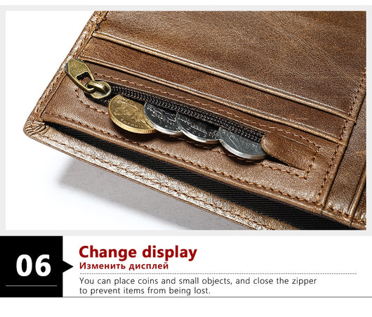 Billetera Corta de Cuero Genuino para Hombre - Portacédulas y Tarjetas - Image 12