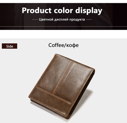 Billetera Corta de Cuero Genuino para Hombre - Portacédulas y Tarjetas - Image 13