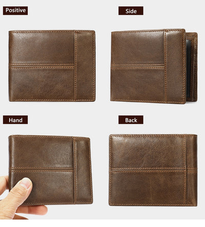 Billetera Corta de Cuero Genuino para Hombre - Portacédulas y Tarjetas - Image 14