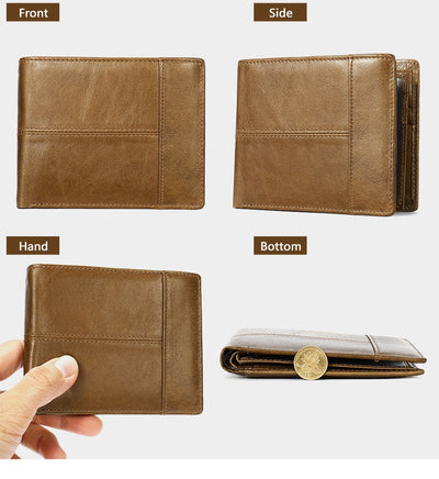 Billetera Corta de Cuero Genuino para Hombre - Portacédulas y Tarjetas - Image 17