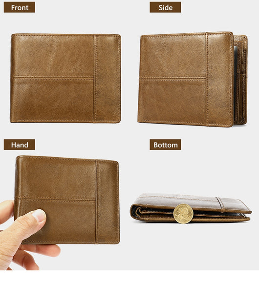 Billetera Corta de Cuero Genuino para Hombre - Portacédulas y Tarjetas - Image 17