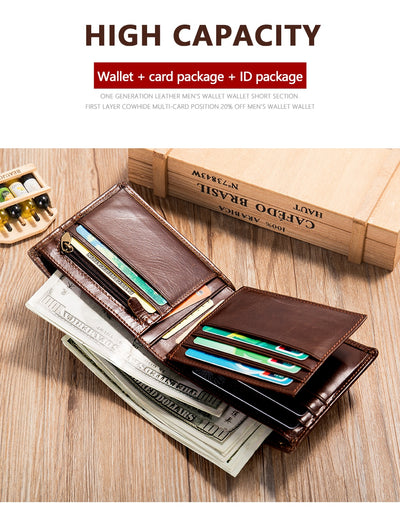 Billetera Corta de Cuero Genuino para Hombre - Portacédulas y Tarjetas - Image 20