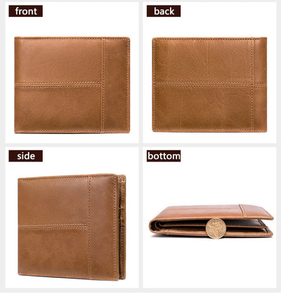 Billetera Corta de Cuero Genuino para Hombre - Portacédulas y Tarjetas - Image 25