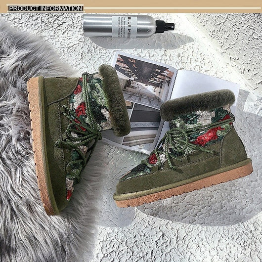 Botas de Nieve con Forro de Lana y Bandaje de Soporte - Image 21