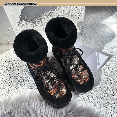 Botas de Nieve con Forro de Lana y Bandaje de Soporte - Image 22