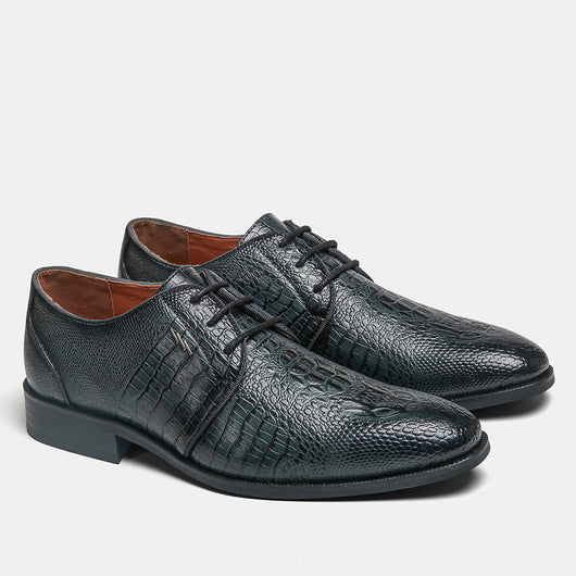 Zapatos de Cuero Vintage para Hombre con Diseño Estampado - Image 12