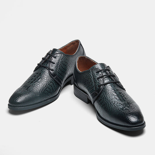 Zapatos de Cuero Vintage para Hombre con Diseño Estampado - Image 16