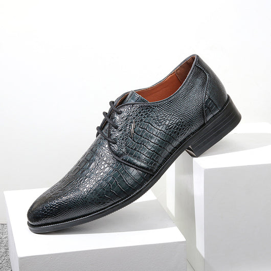 Zapatos de Cuero Vintage para Hombre con Diseño Estampado - Image 22
