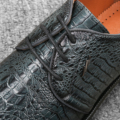 Zapatos de Cuero Vintage para Hombre con Diseño Estampado - Image 24