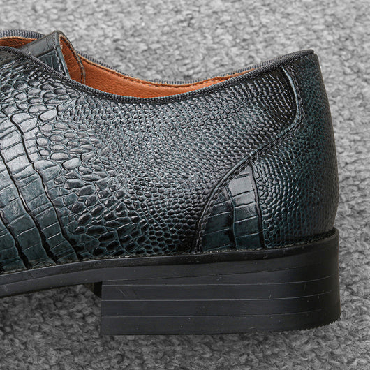 Zapatos de Cuero Vintage para Hombre con Diseño Estampado - Image 27