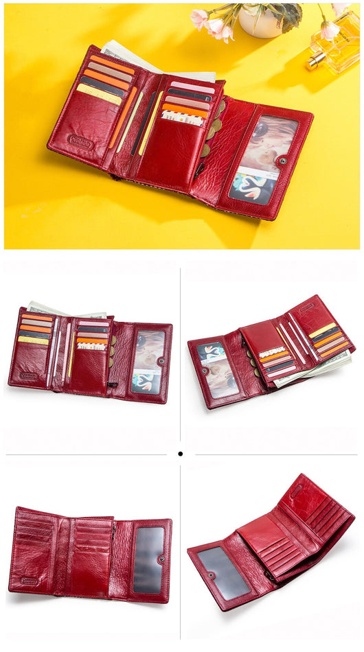 Billetera de Lujo Pochette Mujer Cuero Genuino Patrón Serpiente Cartera Larga - Image 18