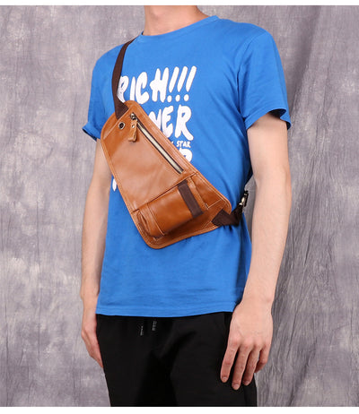 Bolsa Mensajero de Cuero Vacuno Multifuncional para Hombre - Image 9