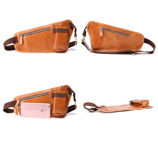Bolsa Mensajero de Cuero Vacuno Multifuncional para Hombre - Image 10