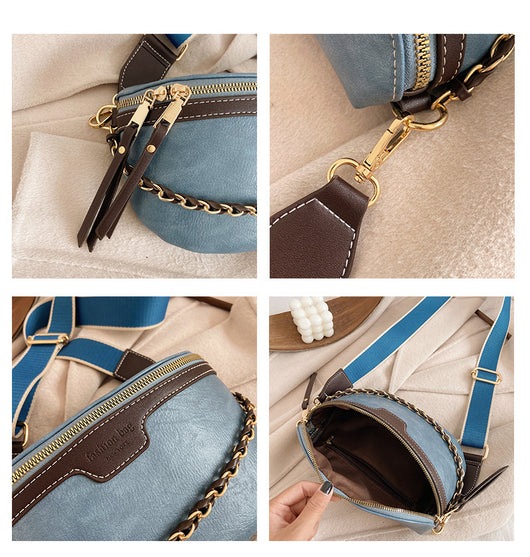 Bolso Bandolera Asimétrico de Textura y Color Casual - Image 14