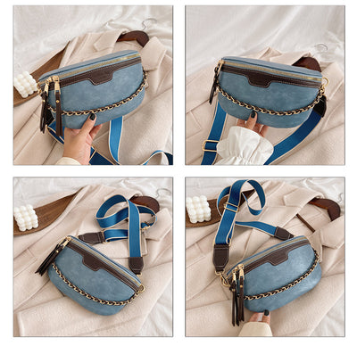 Bolso Bandolera Asimétrico de Textura y Color Casual - Image 15