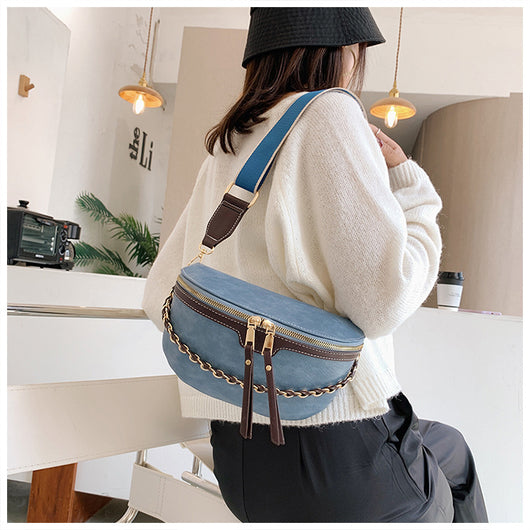 Bolso Bandolera Asimétrico de Textura y Color Casual - Image 20