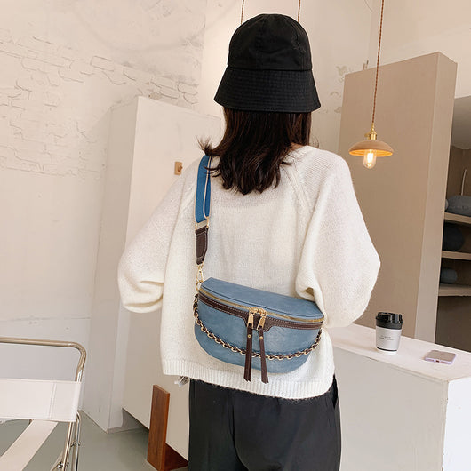 Bolso Bandolera Asimétrico de Textura y Color Casual - Image 29