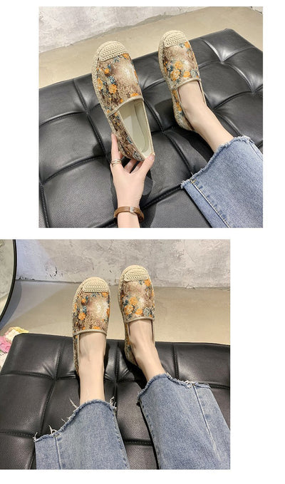 Zapatos Estilo Pescador con Estampado de Hierba para Mujer - Suela Plana - Image 7