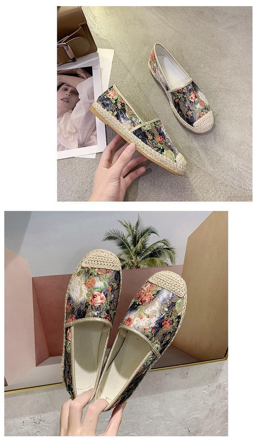 Zapatos Estilo Pescador con Estampado de Hierba para Mujer - Suela Plana - Image 14