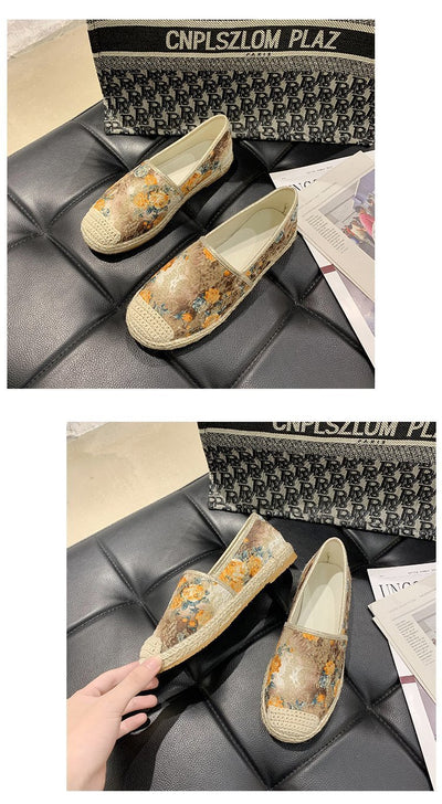 Zapatos Estilo Pescador con Estampado de Hierba para Mujer - Suela Plana - Image 15