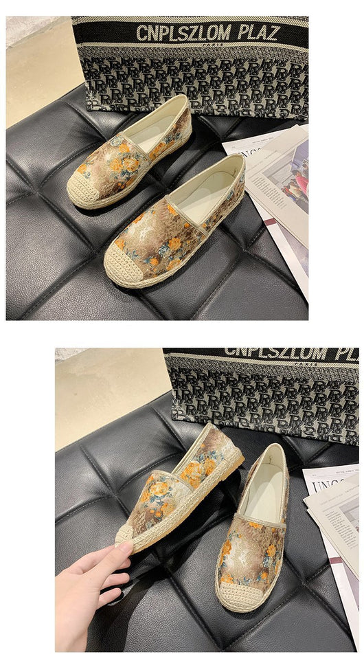Zapatos Estilo Pescador con Estampado de Hierba para Mujer - Suela Plana - Image 15