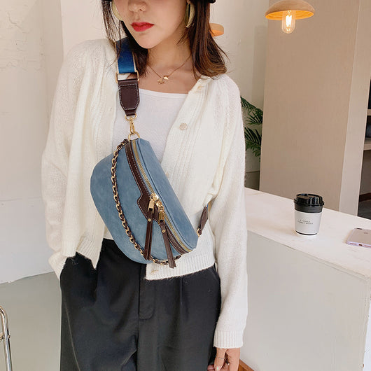 Bolso Bandolera Asimétrico de Textura y Color Casual - Image 33