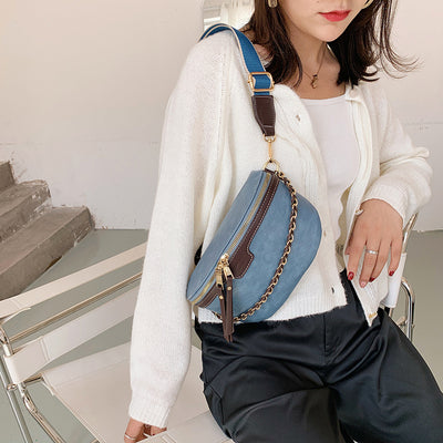 Bolso Bandolera Asimétrico de Textura y Color Casual - Image 36