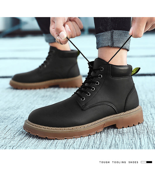 Botas Martin Altas para Hombre Estilo Británico Retro - Image 7