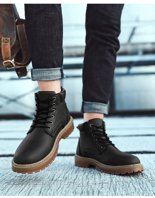 Botas Martin Altas para Hombre Estilo Británico Retro - Image 8
