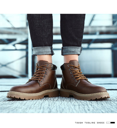 Botas Martin Altas para Hombre Estilo Británico Retro - Image 9
