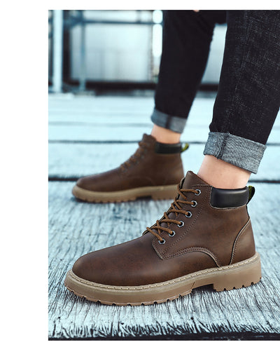 Botas Martin Altas para Hombre Estilo Británico Retro - Image 10