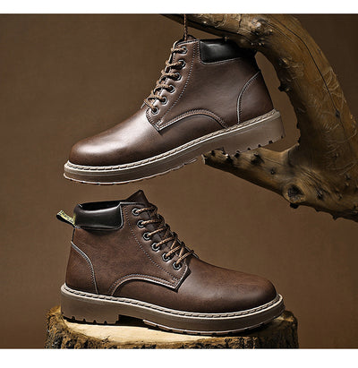 Botas Martin Altas para Hombre Estilo Británico Retro - Image 11
