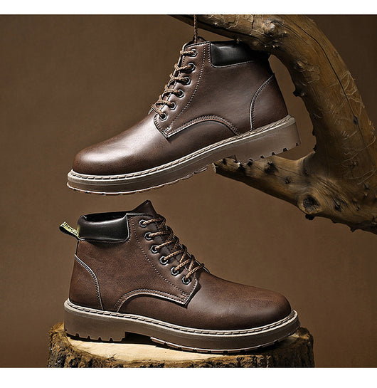 Botas Martin Altas para Hombre Estilo Británico Retro - Image 11