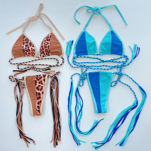 Bikini Leopardo con Detalles de Cuerda Trenzada - Image 9