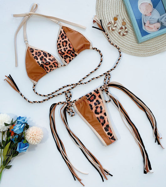 Bikini Leopardo con Detalles de Cuerda Trenzada - Image 15