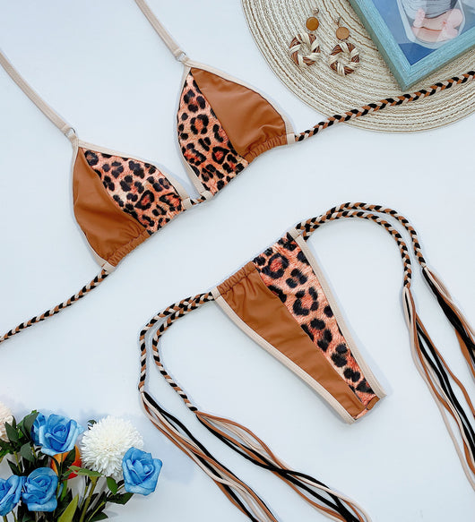Bikini Leopardo con Detalles de Cuerda Trenzada - Image 17
