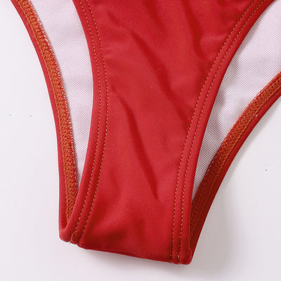 Bikini Dividido con Volantes - Traje de Baño Sólido para Mujer - Image 16