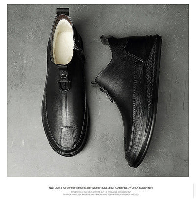 Botas Altas Casuales de Cuero Genuino Negro para Hombre - Image 15