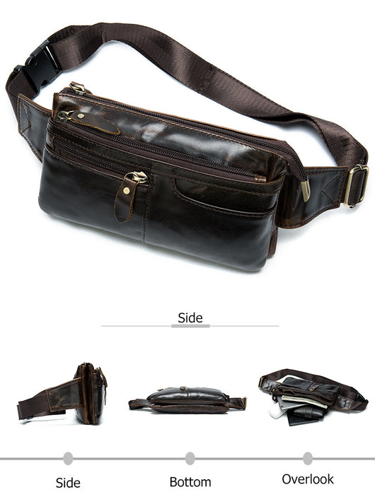 Bolsa Retro de Cuero para Hombre - Mensajero de Estilo Vintage - Image 17