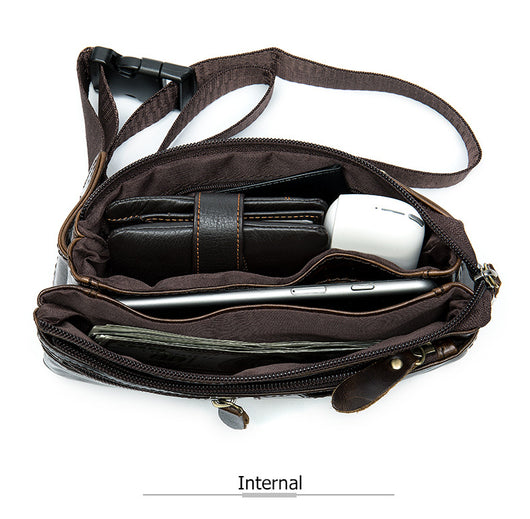 Bolsa Retro de Cuero para Hombre - Mensajero de Estilo Vintage - Image 18
